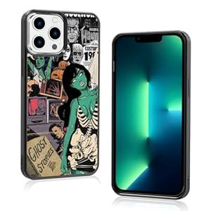 TRADAY Halloween Phone Case Ghost Compatible with iPhone 13 Pro Max Skull Autumn Scary Phone Case
