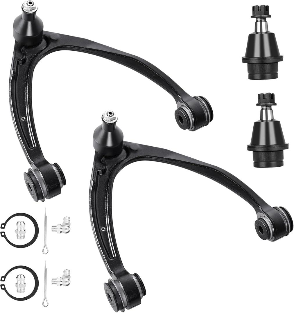 4Pcs K80669 K80670 K6541 Front Upper Control Arm W/Lower Ball Joints Compatible for Cadillac Escalade Chevy Silverado Suburban 1500 Avalanche Tahoe GMC Sierra 1500 Yukon 2007-2013