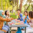 3 Pcs Set Fitted Picnic Table Cover with Bench Covers Vinyl Camping Table Cloth Flannel Backing Picnic Table Cloth for 6ft Tables Camping Outdoor (Gray Morocco, 30 x 72 Inches)