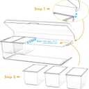 Condiment Tray with Stainless Steel 5 Spoons, 5 Forks and 1 Clip, Chilled Condiment Server, Condiment Server, Bar Garnish Holder on Ice, Bar Accessories Fruit and Salad with Removable Trays and Lid