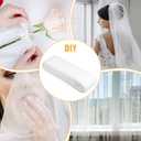 3 Rolls White Horsehair Braid, 1 Inch 2 Inch 3 Inch Wide Stiff Polyester Boning for Sewing, Wedding Dress Hem Trim, Dance Gown Shaping, and DIY Craft