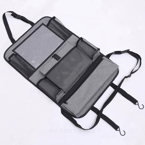 Lucmo Car Seatback Organizer 2 PCS,Car Hanging Storage Bag,Seatback Storage Bag Oxford Cloth Zipper Pocket(Gray)
