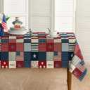 Horaldaily 4th of July Tablecloth 6084 Inch Rectangular, Veterans Day Decorations Table Cloth American Flag Collage Table Cover Patriotic Party Supplies for Home Dining Room Kitchen
