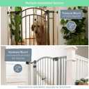 Ingenuity Multi-Use Decorative Extra Tall Walk-Thru Baby Gate, Fits Openings 28.5-48 Inch (Pack of 1), Black Metal, for Doorways and Stairways, 36' Tall Baby and Pet Gate, Black, One Size