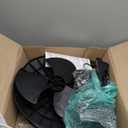 Lasko Oscillating Pedestal Fan, Thermostat, Adjustable Height, Remote Control, Timer, 4 Speeds, for Bedroom, Living Room, Office & Dorm, 16", Black, S16612