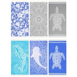Widdonen Thin Turkish Beach Towel Lightweight Quick Dry Absorbent Cotton Bathroom Bath Pool Swim Towels Extra Large Oversized Sand Free Beach Accessories Essentials Cloud Gifts for Adult