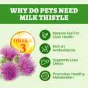 Wellix 8.8oz Milk Thistle for Dogs&Cats - Organic Milk Thistle Powder for Liver and Antioxidants Supplements - Rich in Omega-3 & Astragalus - Chicken Flavor