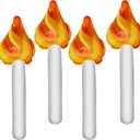 4Pcs Inflatable Torch Prop Halloween Decorations, 16In Fun Torch Inflates Decorations for Competitions Games, Fake Torch Prop Light Up for Sports Competitions Themed Party Decorations