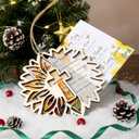 Leinuosen Sunflower Christian Ornament for Women 2026 First Holy Communion Gift Sunflower Religious Gifts Bible Verse Jesus Inspirational Faith Baptism Decorations for Female Coworker Friends