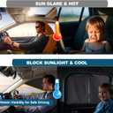 XCBYT Car Window Shades for Side Window Sun Shade for Baby with Double Layer Blackout Half-See Options, Car Curtains for Blocking UV, Heat and Safe Driving (4 PCS)
