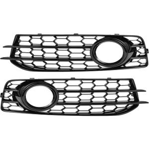 No.8P0807682K/8P0807681AF Fog Light Grill for Audi A3 2009-2012 Front Left Right Front Lower Bumper Fog Light Cover Inserts ABS 1 Pair Black