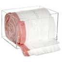 Extra Large Trash Bag Dispenser Roll Holder, Wall Mount Acrylic Garbage Bag Dispenser Roll Holder for Kitchen Cabinet, Trash Waste Bin Liners Organizer Under Sink, Clear