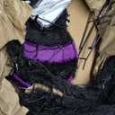 JOYIN Halloween Outdoor Decorations Light-Up Giant Spider, 5 Ft Large Black Hairy Spider with Purple LED for Yard Lawn Garden Halloween Outside Decor, Indoor Haunted House Prop and Scary Party Decor