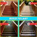 LifeGrip Outdoor Stair Treads Non-Slip 12 Pack, 6"x32" Waterproof Grip Tape for Wooden Steps, Deck, Porch - 80-Grit Adhesive Strips for Dogs, Kids & Elderly Safety