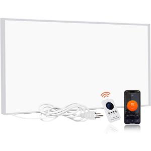 Infrared Heater Panel 800W Wall Mounted Space Heat Panel Heater for Indoor Use, 100% Flame Retardant Material, Safe/Noise-Free/Fast Heating, Slim Design for Bedroom, Bathroom, Office