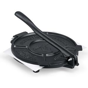 6.5 Inch Cast Iron Tortilla Press,Tortilla Maker With 10 Pcs Parchment Paper,Heavy Duty Tortillera Pataconera,Flour Tortilla Press(SA065) (6.5 INCH)