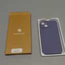 Miracase Designed for iPhone 14 Case with Screen Protector,[Upgraded Enhanced Camera Protection],Shockproof Liquid Silicone Case with Microfiber Lining, 6.1 inch, Lavender Grey