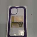 Miracase Glass Series for iPhone 12/12 Pro Case 6.1 inch, Upgraded Full-Body Rugged Phone Bumper Case Cover with Built-in 9H Tempered Glass Screen Protector and Camera Protector, Purple