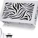 Saillong Doorbell Chime Cover Box Only, Wooden Doorbell Cover for Wall inside With Vine Cutout Design, Door Bell Covers With Adhesive Tape and Screws, Easy to Install, Doorbells Not Included(White)