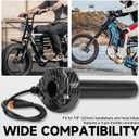 Ebike Full Twist Throttle 3 Pin Waterproof Throttle Grip Kit 12V-72V Quick Twist Throttle for Lectric XP4 MacFox X1 Electric Dirt Bike Scooter Mountain Bike Ebike Bicycle (Carbon Fiber Style)