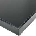 Bam & Boo 20" x 20" x 2" Square Natural Bamboo Ottoman Tray with Handles, Black