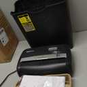 6 Sheet Cross Cut Paper and Credit Card Home Office Shredder with 3.8 Gallon Bin, Black