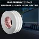 SWRT 2 Inch X 160 FT Reflective Tape Outdoor Waterproof DOT-C2 Fade Resistant White Reflective Tape Strong Adhesive Safety Warning Tape Reflector Conspicuity Tape for Trailer Trucks Bikes