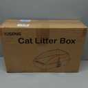2PACK Stainless Steel Litter Boxes, Extra Large XL Odor Free Metal Litter Box with High Sides, Open Top Litter Pan Include Scoop Easy Cleaning Anti-Scratch Kitty Cat Box Anti-Urine Leakage, Non-Sticky