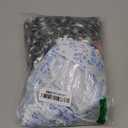 AOTHSO 13 Pieces Old Lady Costume for Kids 100 Days of School Costume with Grey Wig Glasses Cane Necklace for Granny Dress Up (8-10 Years, Light Blue)