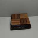 VICTORY RELAX Acacia Wood Flooring Interlocking Deck Tiles for Patio Decor 5 Pcs 12 Slats VR Brown - Waterproof Indoor & Outdoor Decor - Balcony Garden Decking Tile (12.24 * 12.24 * 0.75 inches)