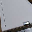 LOAAO 77X36 Inch Brushed Nickel Bathroom Mirror, Rounded Rectangle Silver Metal Frame Mirror, Brushed Nickel, Anti-Rust, Hangs Horizontally or Vertically