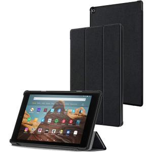 Case for Amazon Fire HD 10 Tablet (7th and 9th Generation, 2017 and 2019 Release) - Slim Folding Stand Cover with Auto Wake/Sleep .NOT for 2021 Released 11th Generation fire HD10(Black)