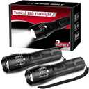 LED Flashlight 2 Pack, Small Flashlights High Lumens with 5 Modes, Waterproof Zoomable Tactical Flash Light for Camping Biking Hiking Outdoor Home Emergency, Camping Essentials Gear