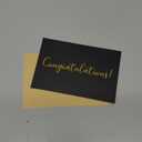 50 Pack Congratulations Card – Elegant Greeting Cards With ‘’Congratulations’’ Embossed In Gold Foil Letters – For Engagement, Graduation, Wedding - 52 Kraft Envelopes Included - 4" x 6" - Black
