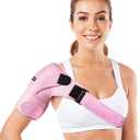 Shoulder Brace for Women and Men Recovery Shoulder. Adjustable Shoulder Support for Rotator Cuff, AC Joint Pain Relief, Shoulder Injuries. Perfect Fit Shoulder Compression Sleeve (One Size Regular) (Pink)