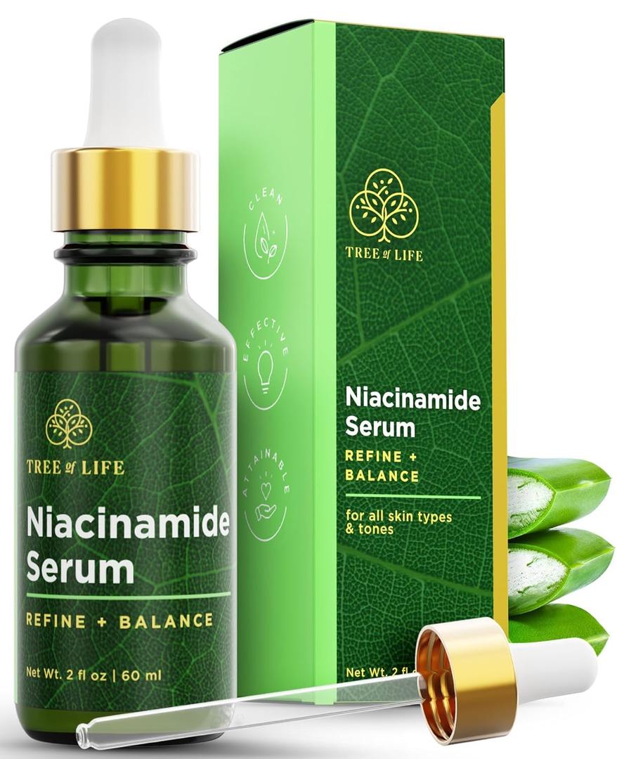 Tree of Life Niacinamide Serum for Face, Pore Tightening Face Oil, 2 Fl Oz
Pore-tightening niacinamide serum. Hydrating face serum that helps reduce excess oil, refine pores & improve skin texture.