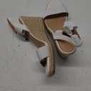 DREAM PAIRS Womens Open Toe Espadrilles Dressy Platform Sandals Slip on Elastic Ankle Strap Wedges Sandals (9, White)