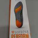 SOF SOLE ATHLETE Performance Men's Insoles - PU Foam & Gel Inserts - Heel-to-Toe Cushioning, Support, & Moisture Control, - Lightweight Comfort & Stability - Ideal for Runners, Walkers, Athletes, Orange 9-10.5