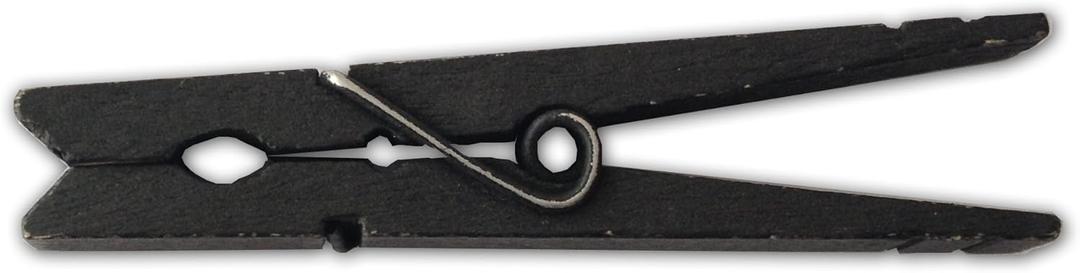 LWR CRAFTS Wooden Large Clothespins 3-5/16" 8.4cm 30 Pieces Per Pack (Black)