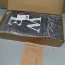 Perfnique Welcome sign for front porch standing, 47 x 7.9 Inch Wooden Leaner Sign with 10 Interchangeable Designed Icons, Seasonal Decor for Spring Easter Fall Christmas(Black)