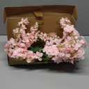 Rzoukler 6Pcs Pink Delphinium Artificial Flowers 37.4 Faux Silk Larkspur Flowers Long Stem Flowers for Floor Vase Table Centerpiece Home Wedding Party Garden Decoration(Pink)