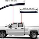 Lightronic Extra Durable Outside-Mount Auto Vent Window Visors, Fits 2019-2025 Chevrolet Silverado & GMC Sierra 1500 Double Cab, UV-Protect Rain Guards, Original Wind Deflectors, Dark Smoke, 4-Pcs