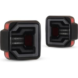 WOLFSTORM LED Tail Lights Fit for 2018-2025 Jeep Wrangler JL/JLU, 2021-2025 Jeep Wrangler 4XE Plugin with Dynamic Running Turn Lights Design LED Tail Light Assembly(Smoked Lens)