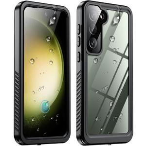 SPIDERCASE Designed for Samsung Galaxy S23 Plus Case Waterproof,Built-in Screen & Camera Lens Protector[IP68 Underwater][Military Grade Shockproof] Full Body Protection Phone Case, Black/Clear