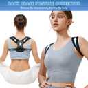 Posture Corrector for Women and Men, Adjustable Shoulder Brace Back Support for Men, Upper Back Brace for Women, Shoulder Straightener Neck Posture Corrector, Black M (Medium (Chest Size 27"-38"))