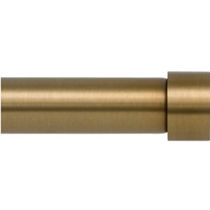 Ivilon Side Window Short Curtain Rod - End Cap Style Design 1 Inch Pole. 16 to 28 Inch Color Warm Gold
