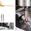 Ball Nose Carbide End Mill, 2 Flute, HRC50, TiSiN Coated, CNC Router Bits for Hardened Steel, Stainless Steel, Alloy Steel, Aluminum, Metal - (1/8" 1/4" 3/8" 1/2") Diameter (3/8" Diameter)