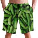 Men's Beach Shorts Swim Trunks Quick Dry Swim Shorts for Men (Green, XXL)