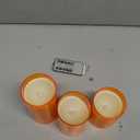 NURADA Flameless Candles with Remote Timers - 3D Wick Battery Operated LED Electric Fake Candles Realistic for for Halloween Thanksgiving Dinner Tables Wedding Party Home Fall Decor - 3 Pack Orange (4"x5"x6")