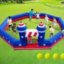 Gaga Ball Pit Inflatable 20FT with Built-in Air Blower, Portable Gagaball Court for Indoor Outdoor School Family Party, Inflatable Sport Games, Gaga Balls Included